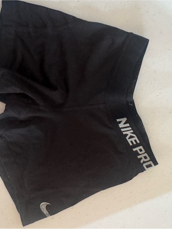Nike Pants - Nike Black Pro Compression Shorts with White Logo